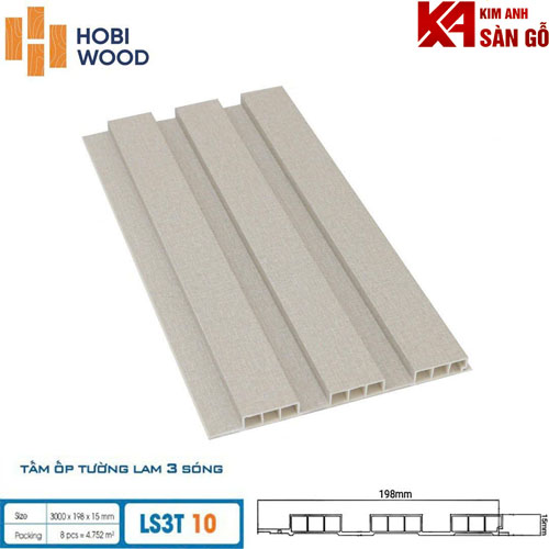Tấm Ốp Tường Lam 3 Sóng Thấp HOBI LS-10